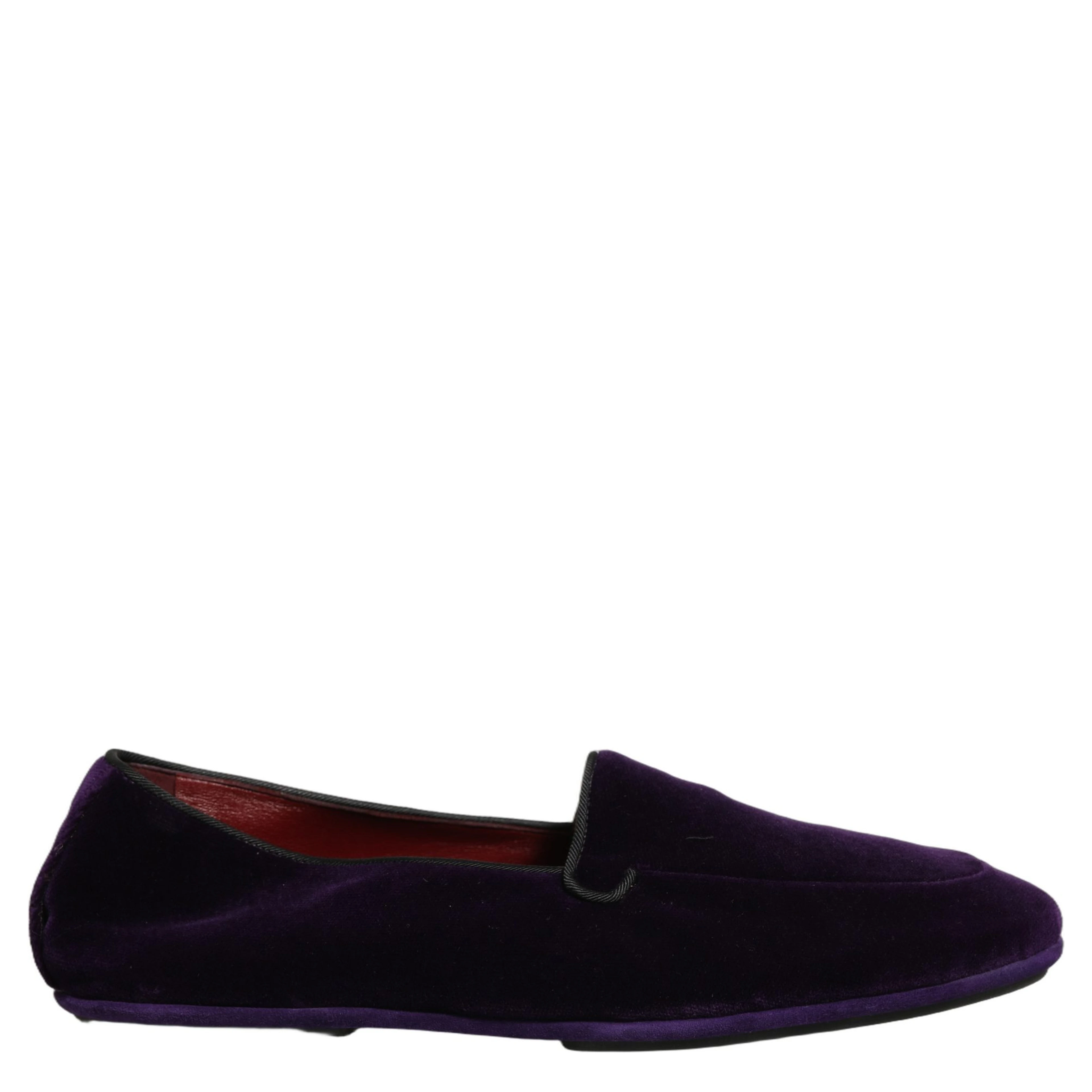 Violet Velvet Slip On Men Flats Loafers Shoes