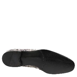 White Sequined Formal Slip On Loafers Shoes