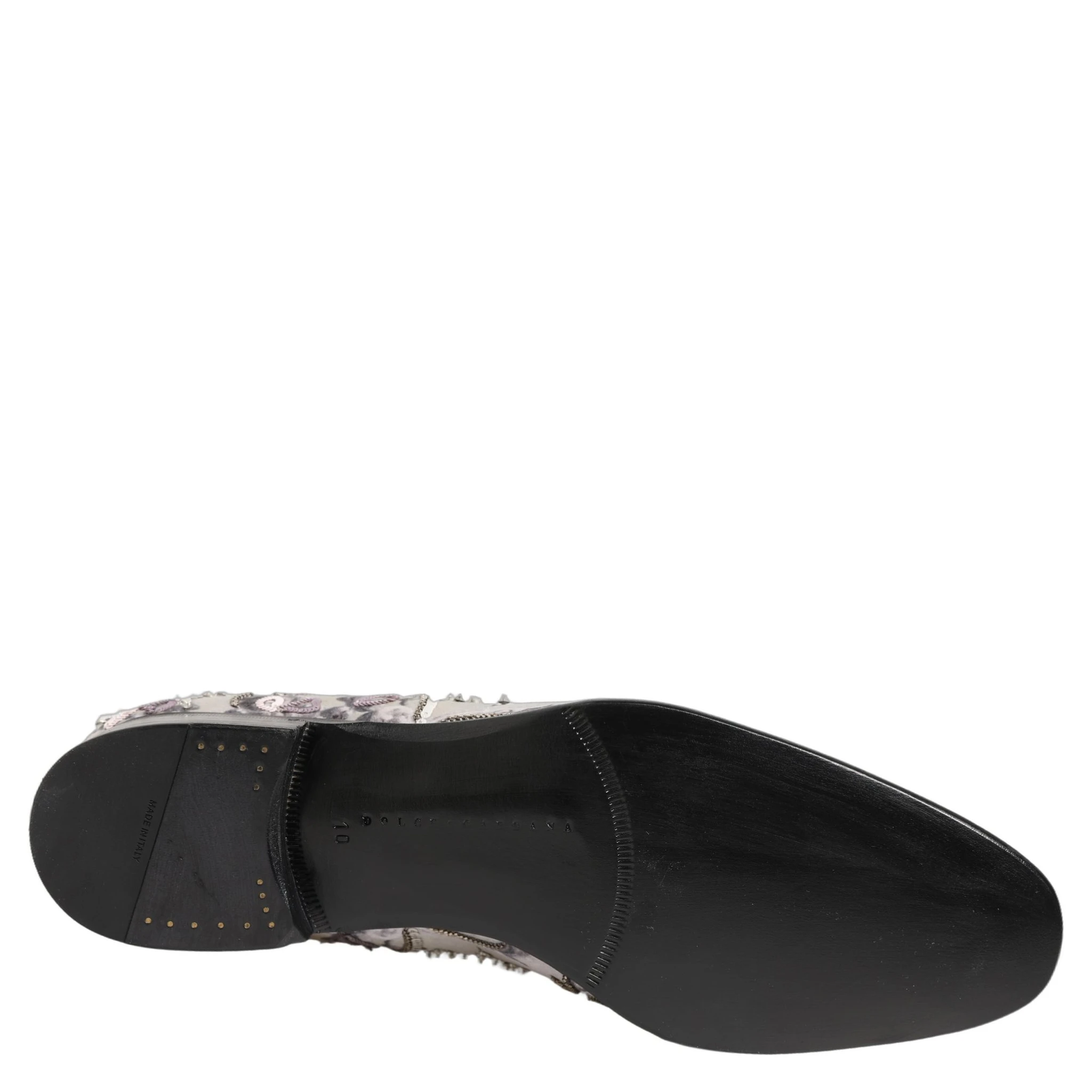 White Sequined Formal Slip On Loafers Shoes