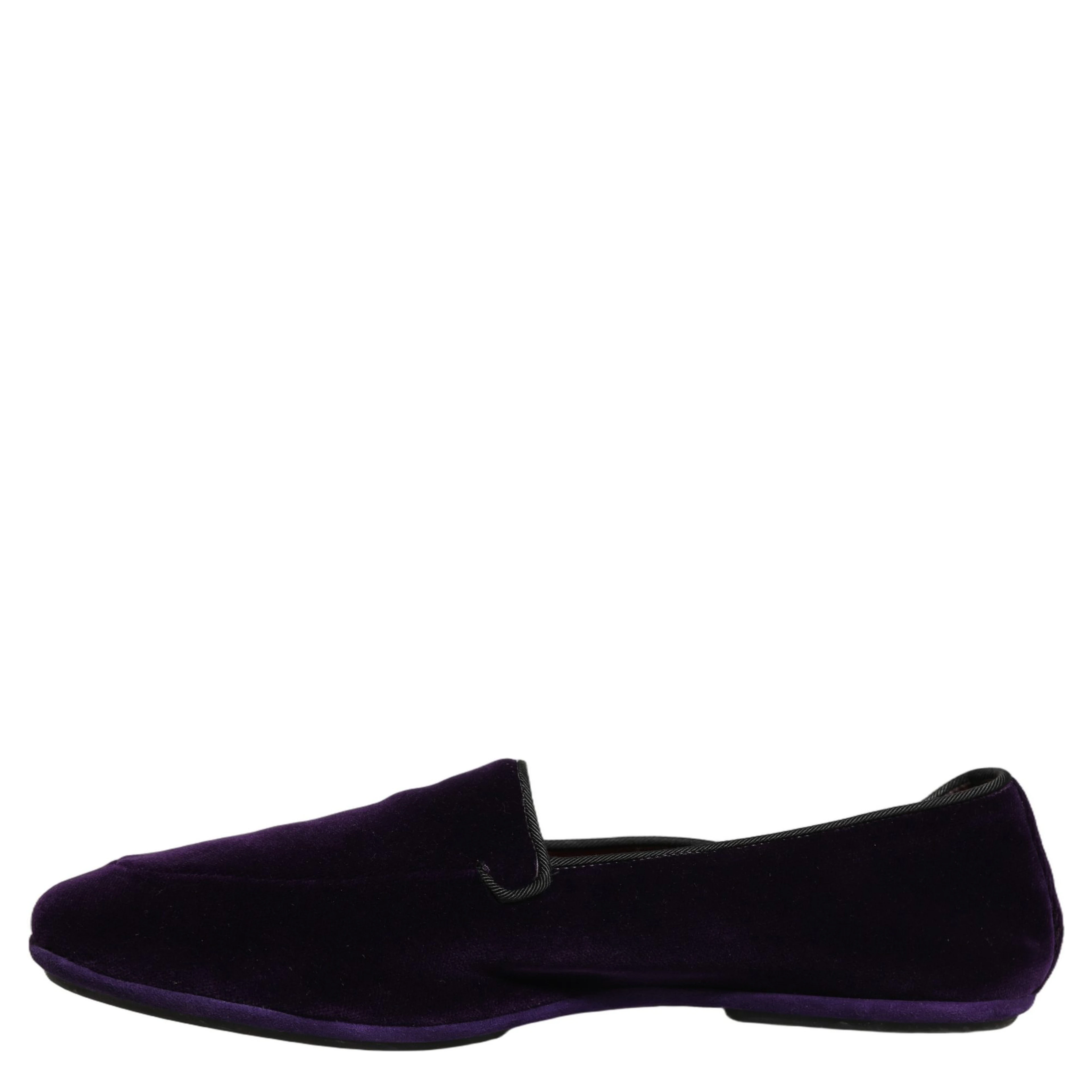 Violet Velvet Slip On Men Flats Loafers Shoes
