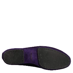 Violet Velvet Slip On Men Flats Loafers Shoes