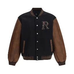 Black Wool Oves Aries Bomber