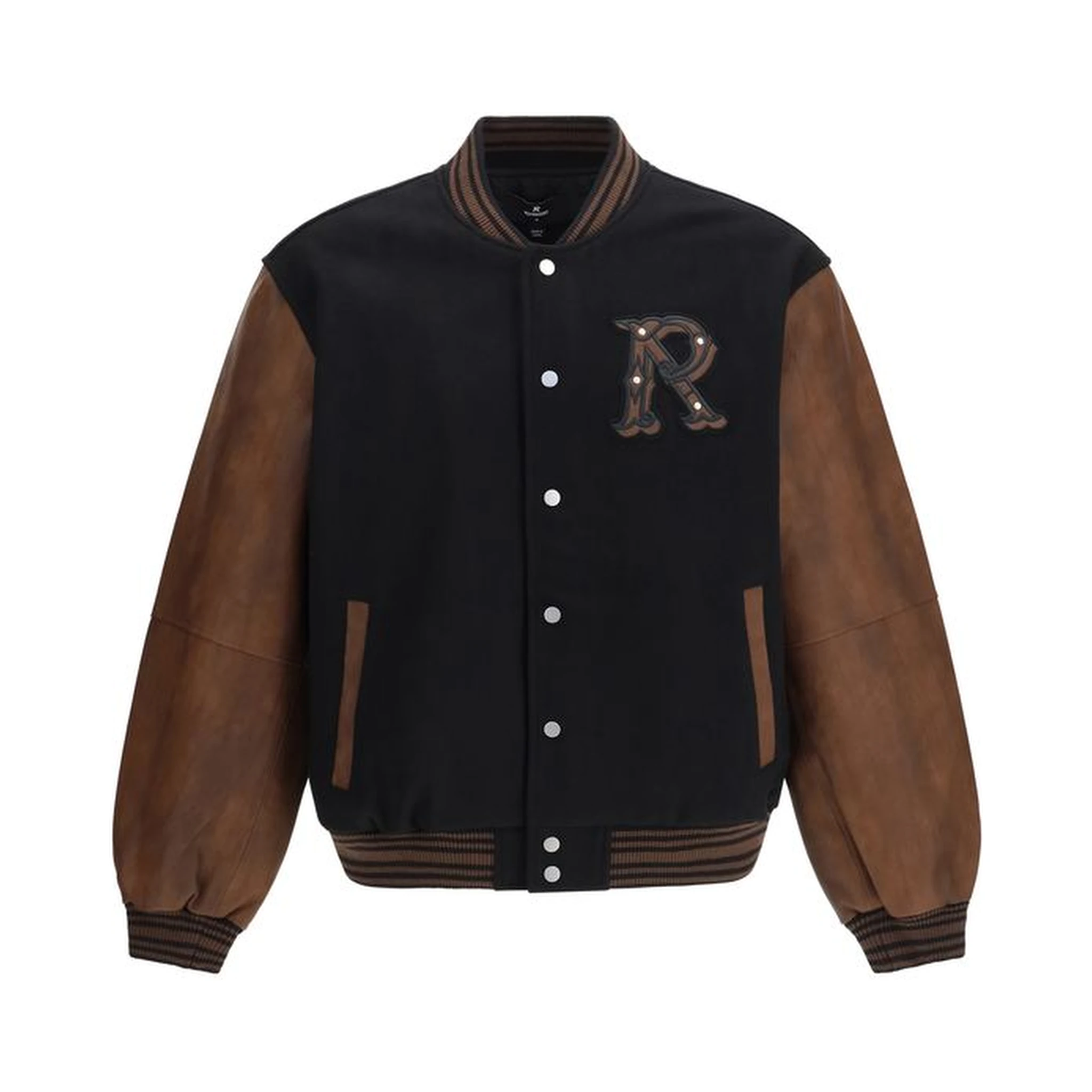 Black Wool Oves Aries Bomber