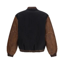 Black Wool Oves Aries Bomber