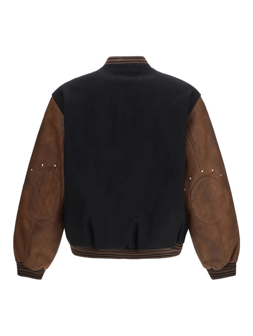 Black Wool Oves Aries Bomber