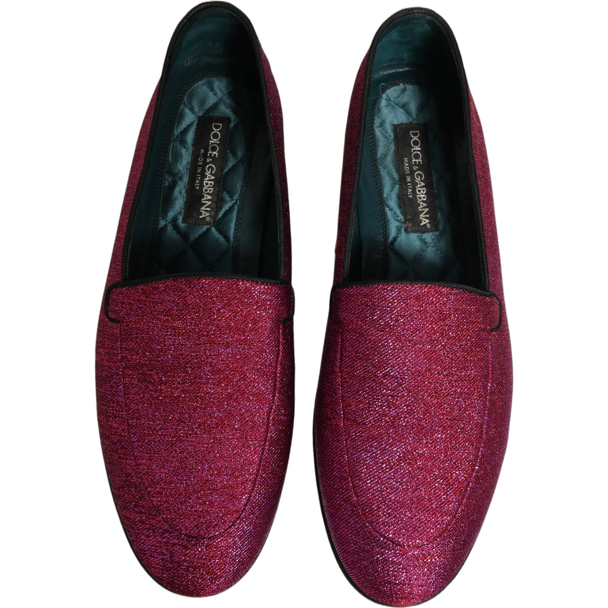 Pink Glitter Lurex Logo Dress Loafers Shoes