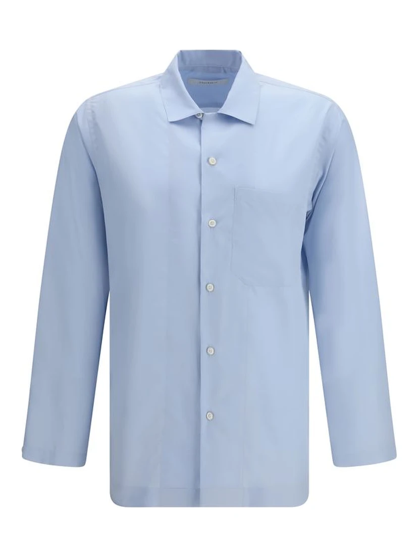 Blue Silk Shirt