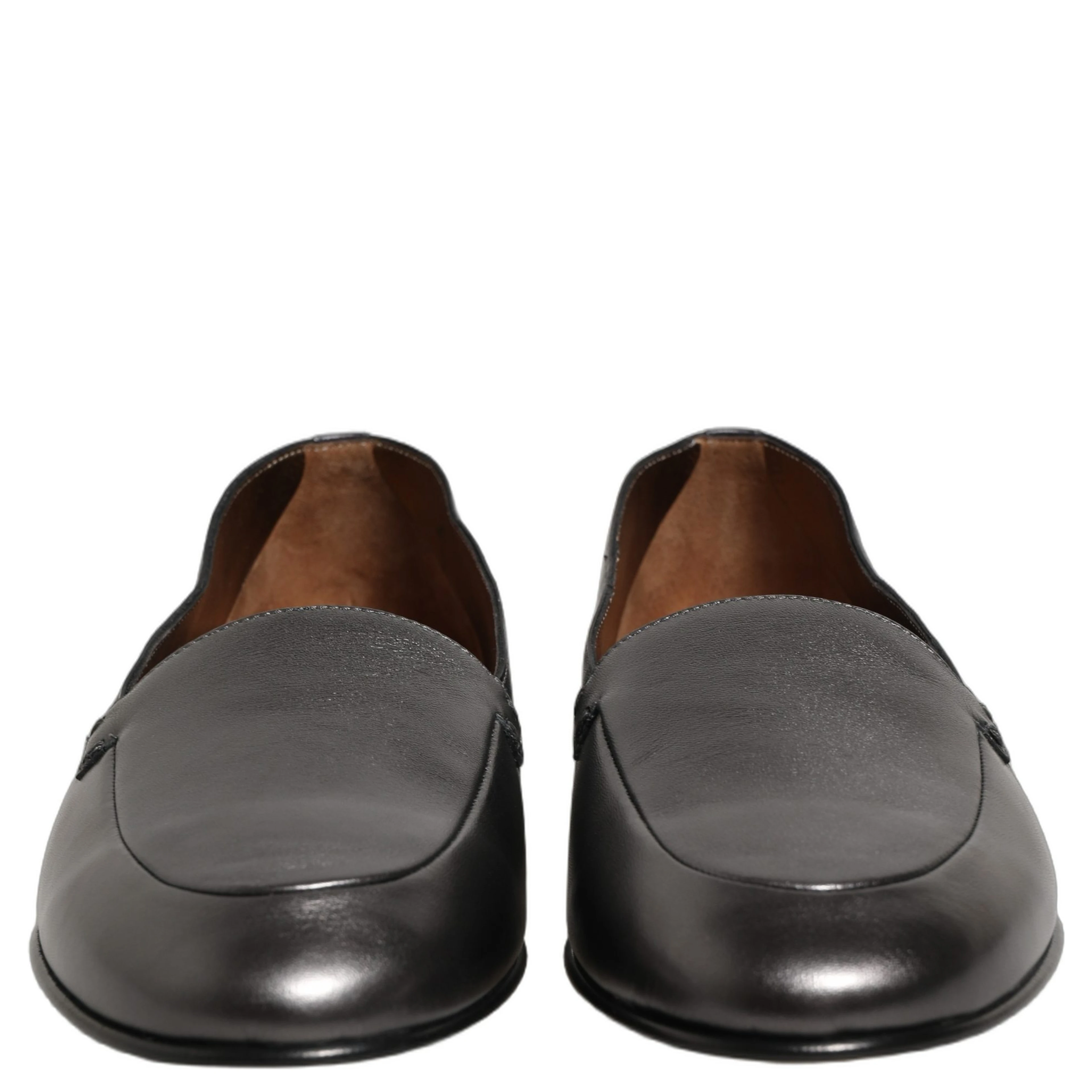 Silver Leather DG Logo Slip On Loafers Shoes