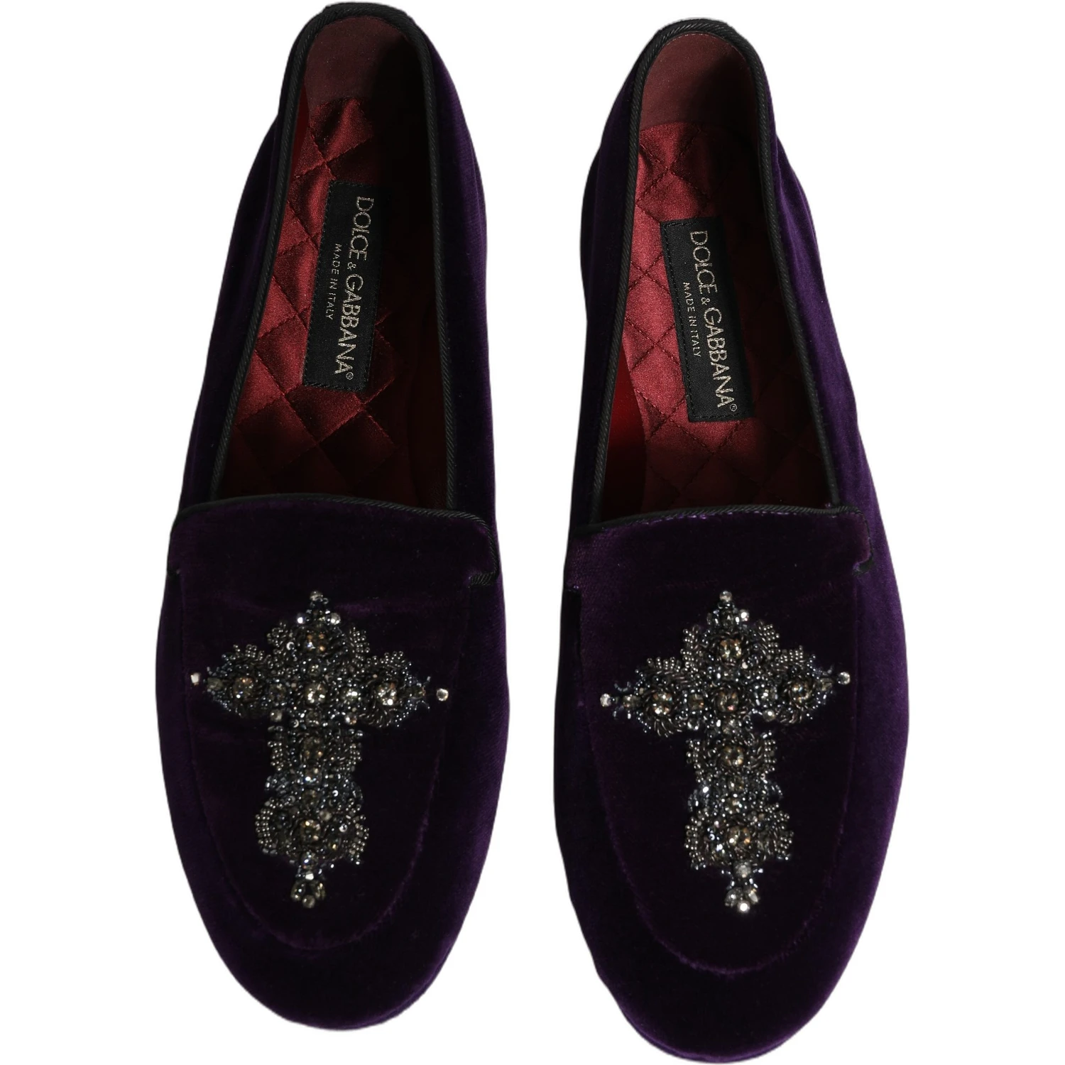 Violet Suede Embellished Dress Loafers Shoes