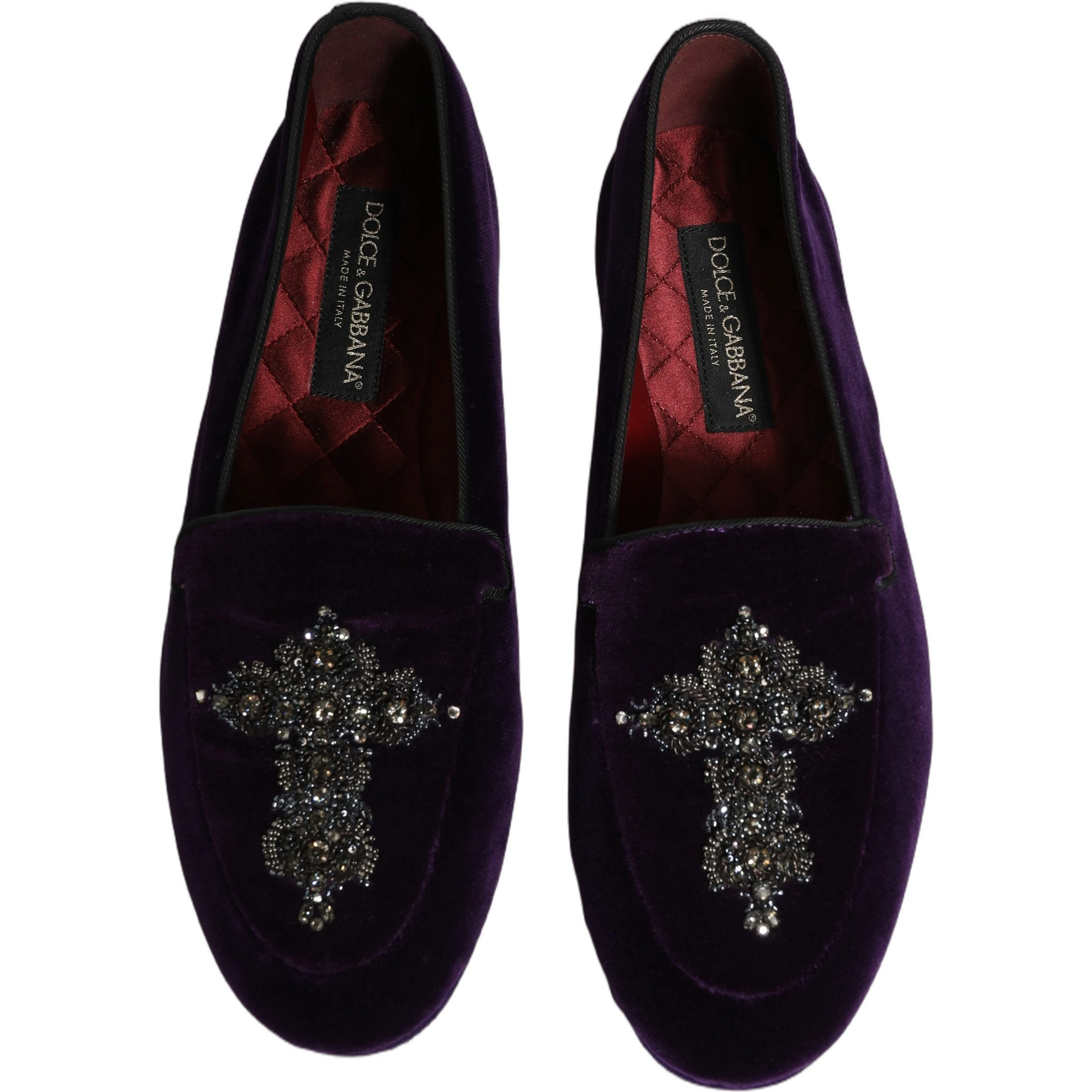 Violet Suede Embellished Dress Loafers Shoes
