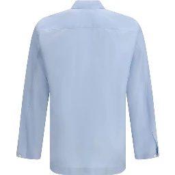 Blue Silk Shirt