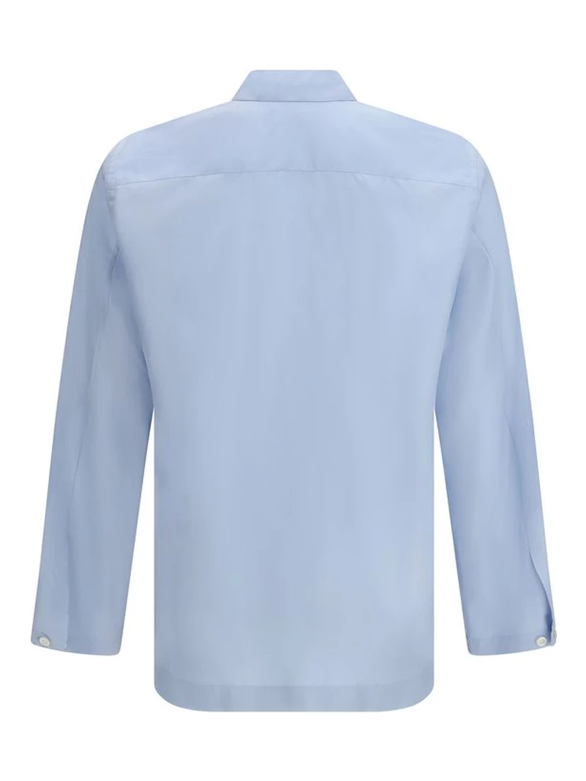 Blue Silk Shirt