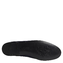 Navy Blue Satin DG Logo Dress Loafers Shoes