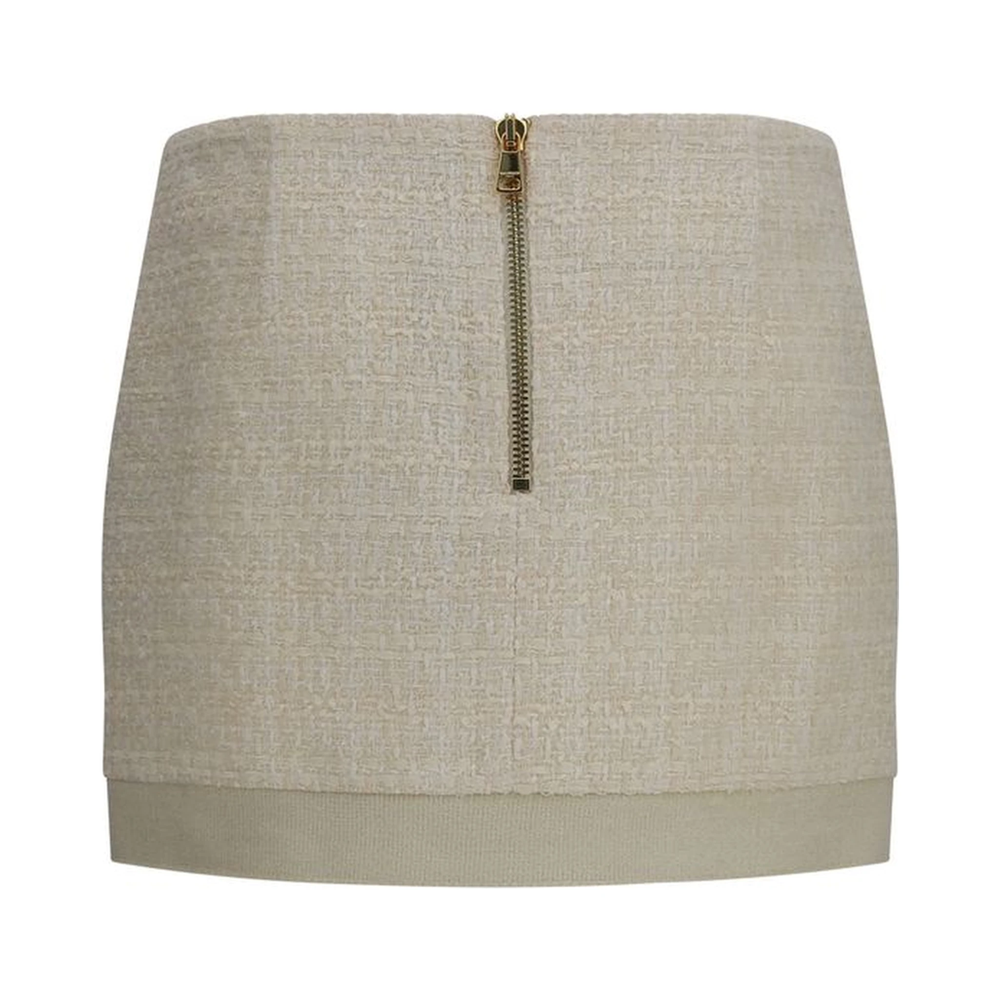 Beige Wool Oves Aries Mini Skirt