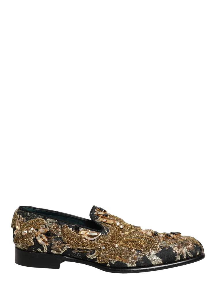 Black Velvet Embellished Dress Loafers Shoes alternative