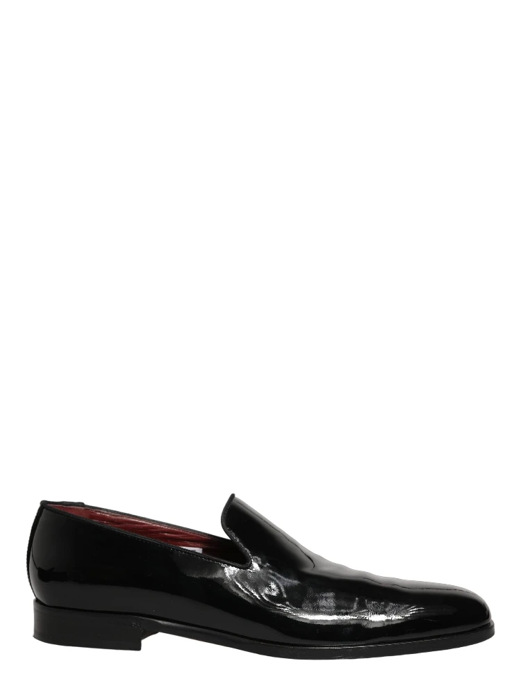 Black Patent Leather Men Dress Loafers Shoes