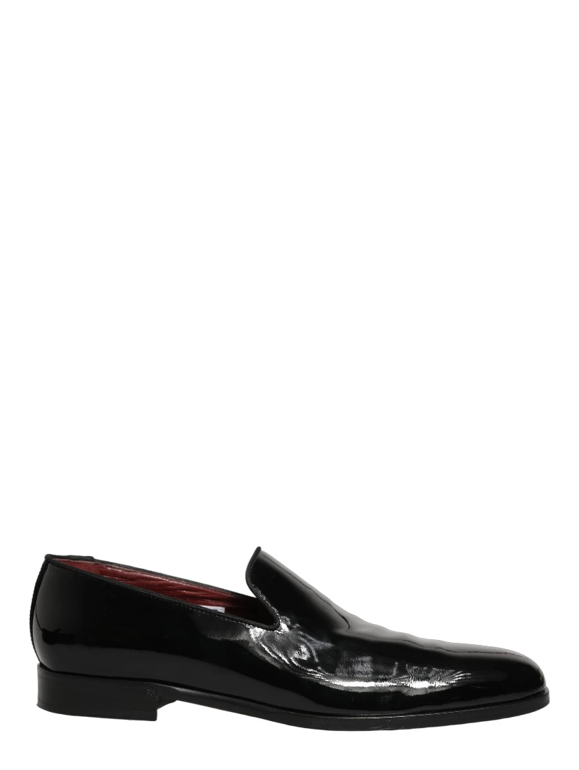 Black Patent Leather Men Dress Loafers Shoes