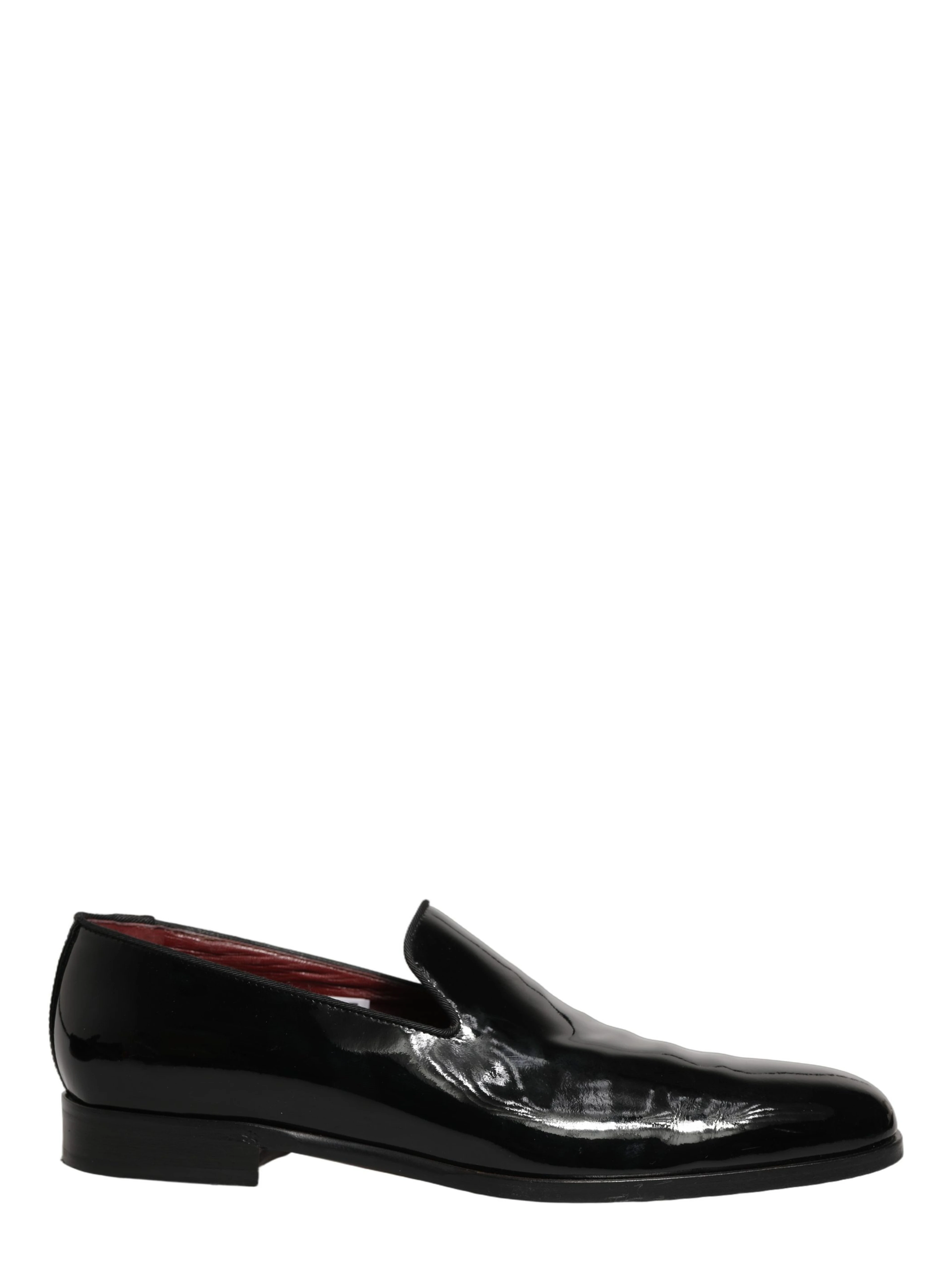 Black Patent Leather Men Dress Loafers Shoes