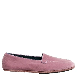 Pink Velvet Slip On Men Flats Loafers Shoes