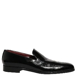 Black Patent Leather Men Dress Loafers Shoes