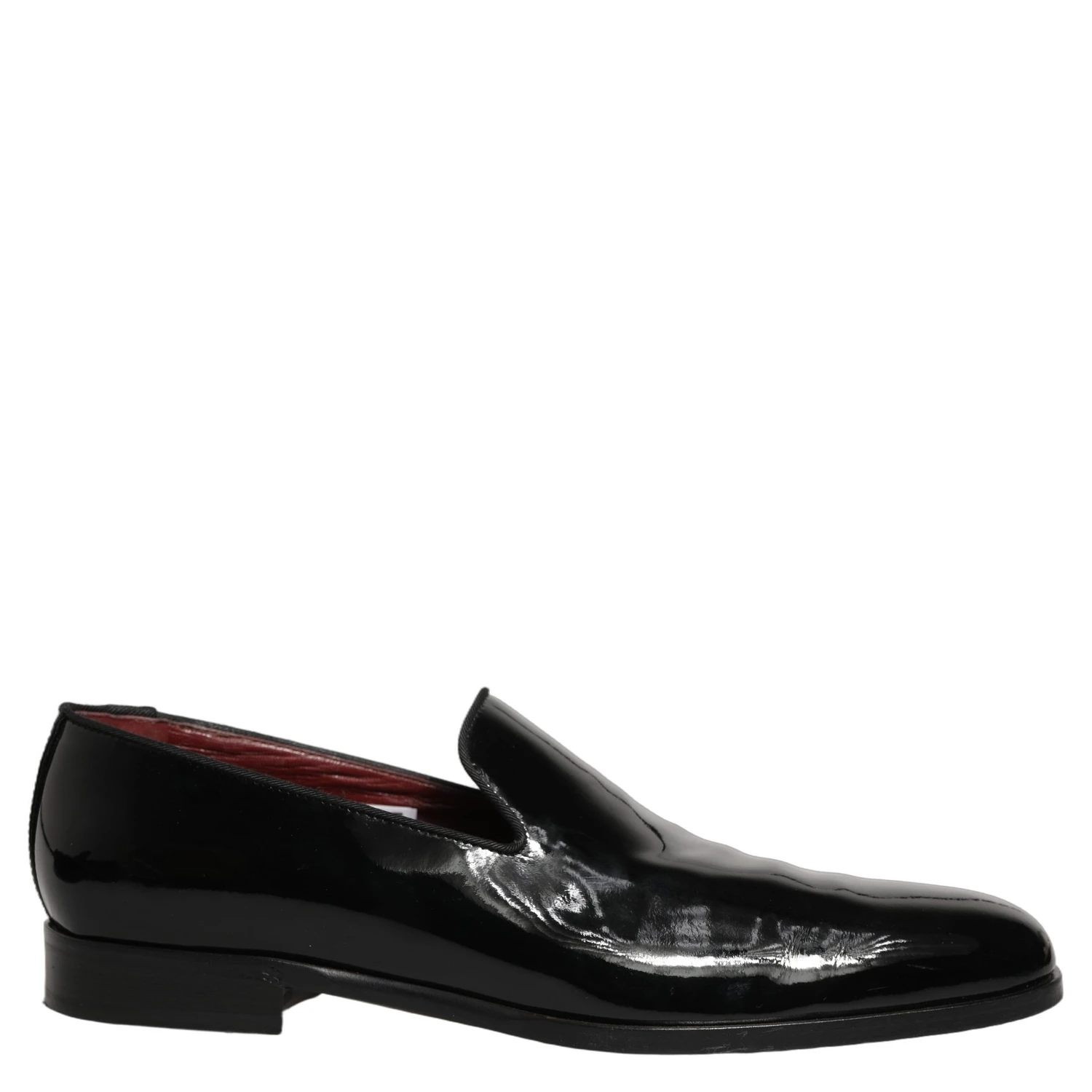 Black Patent Leather Men Dress Loafers Shoes