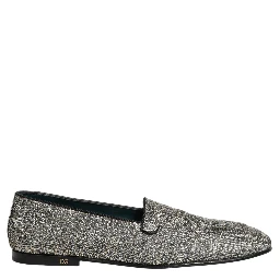 Gray Lurex Glitter Men Dress Loafers Shoes