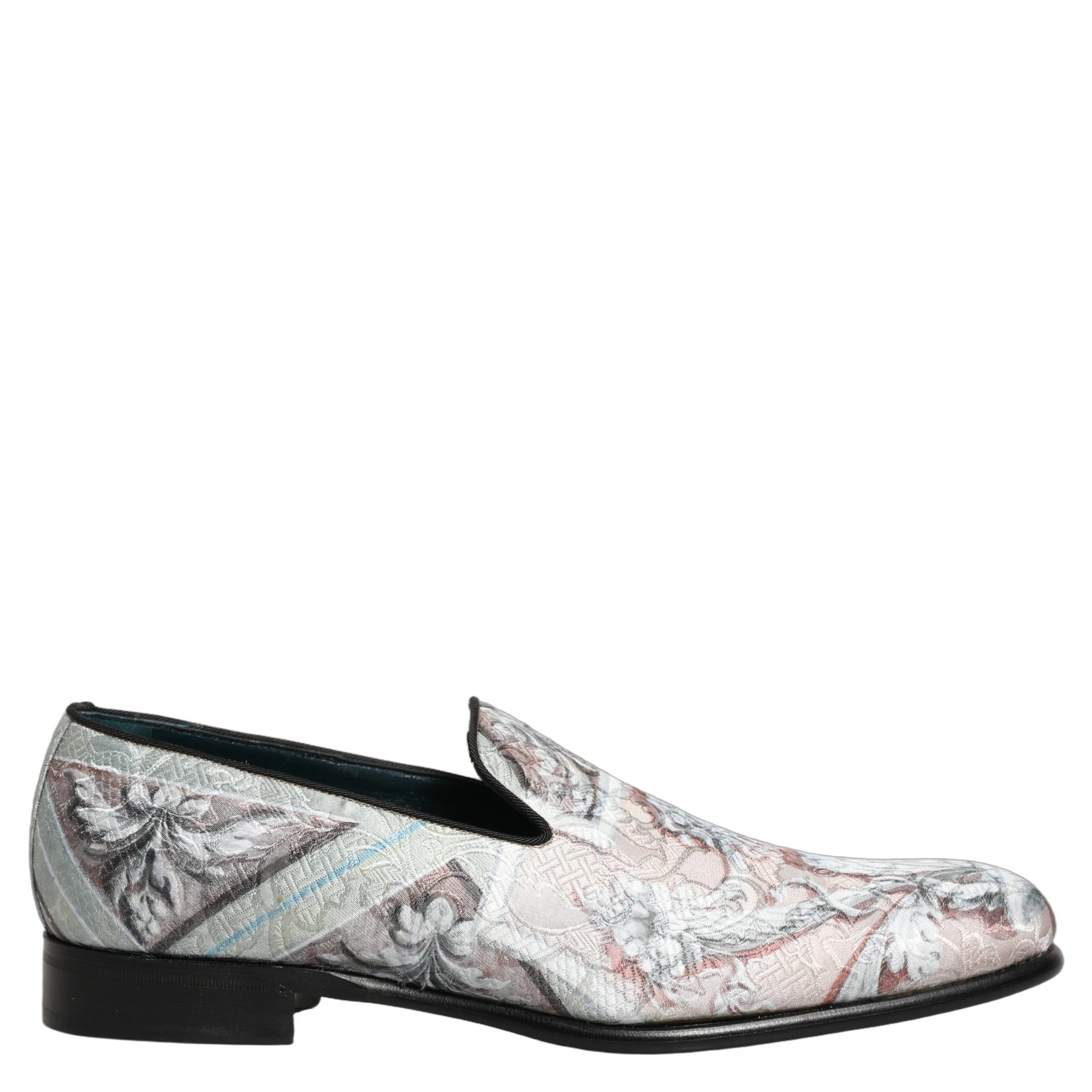 Multicolor Velvet Baroque Dress Loafers Shoes