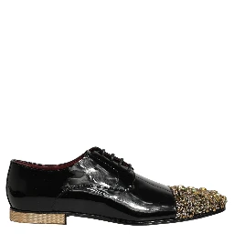 Black Embellished Men Derby Dress Formal Shoes