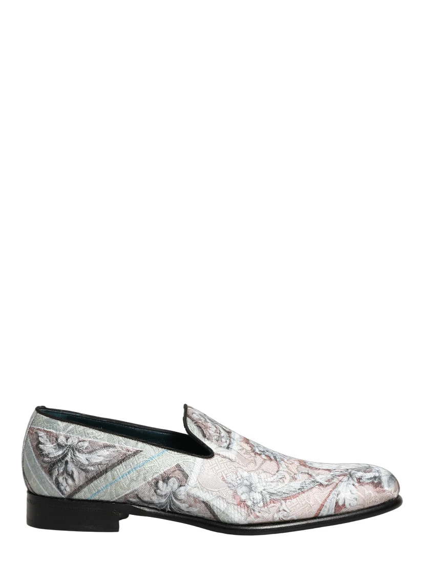 Multicolor Velvet Baroque Dress Loafers Shoes