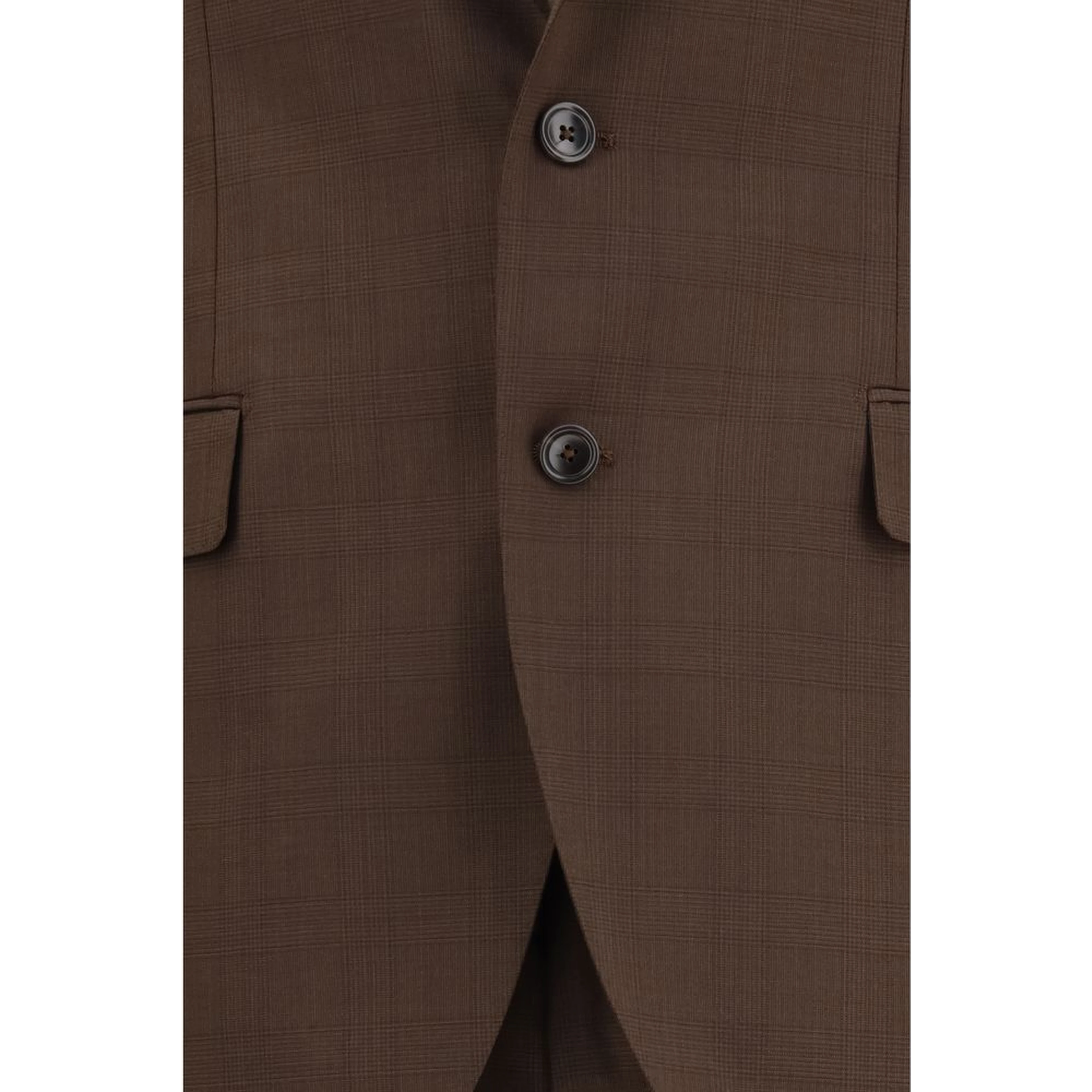 Brown Wool Oves Aries Two-Piece Suit