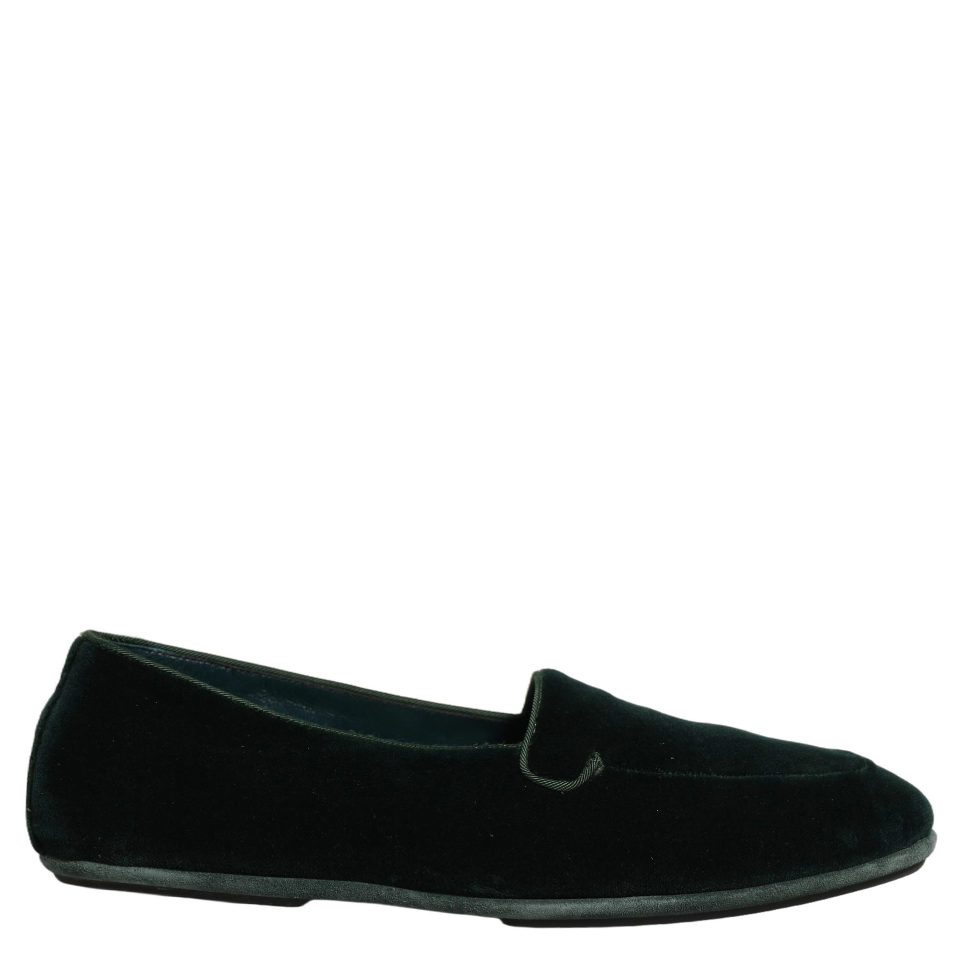 Green Velvet Slip On Men Flats Loafers Shoes