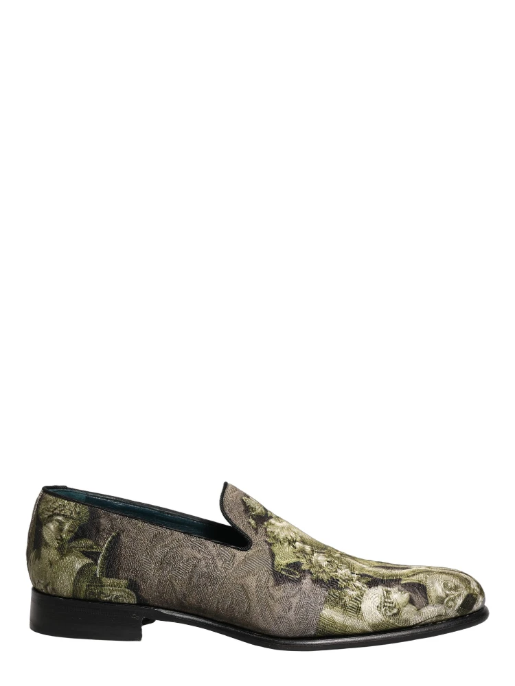 Brown Baroque Print Slip On Loafers Shoes alternative