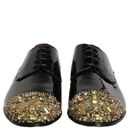 Black Embellished Men Derby Dress Formal Shoes