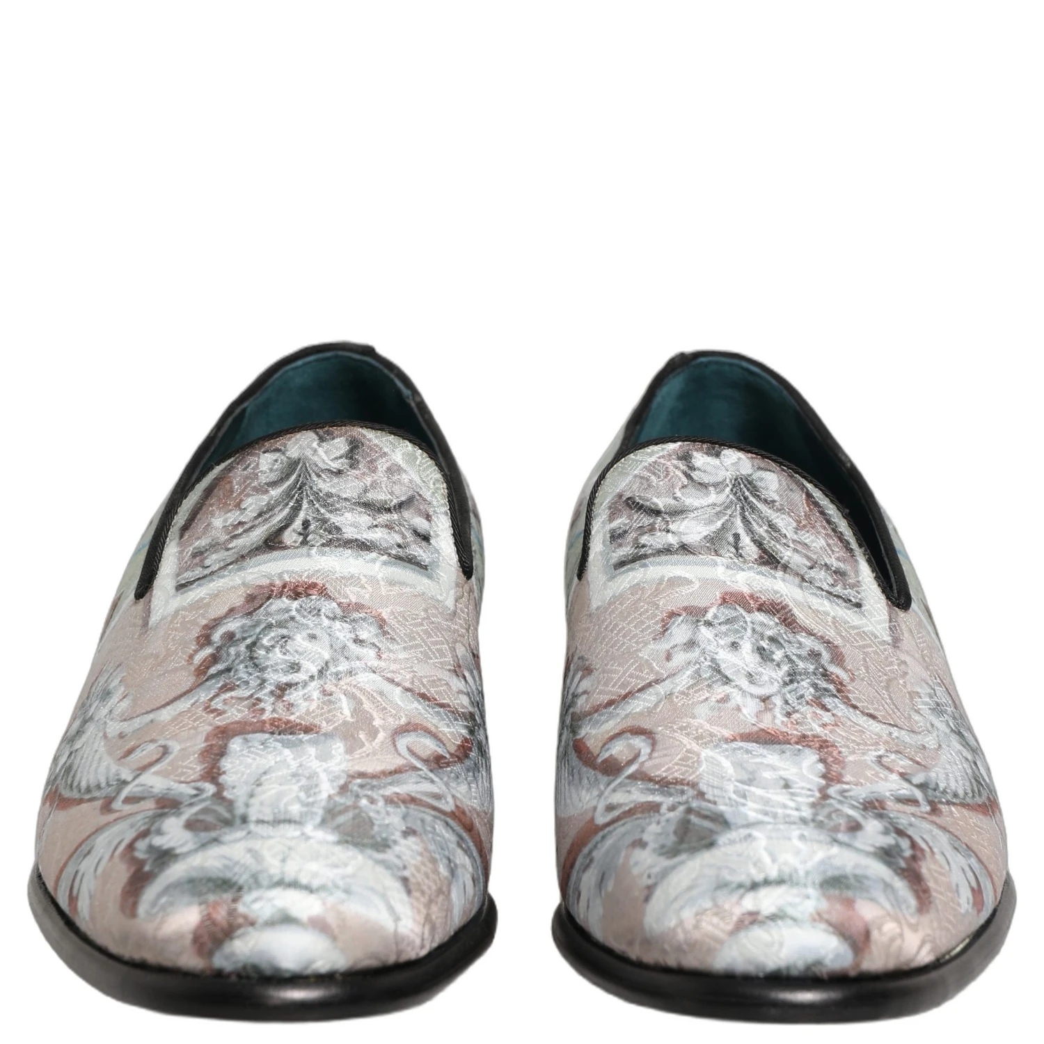 Multicolor Velvet Baroque Dress Loafers Shoes