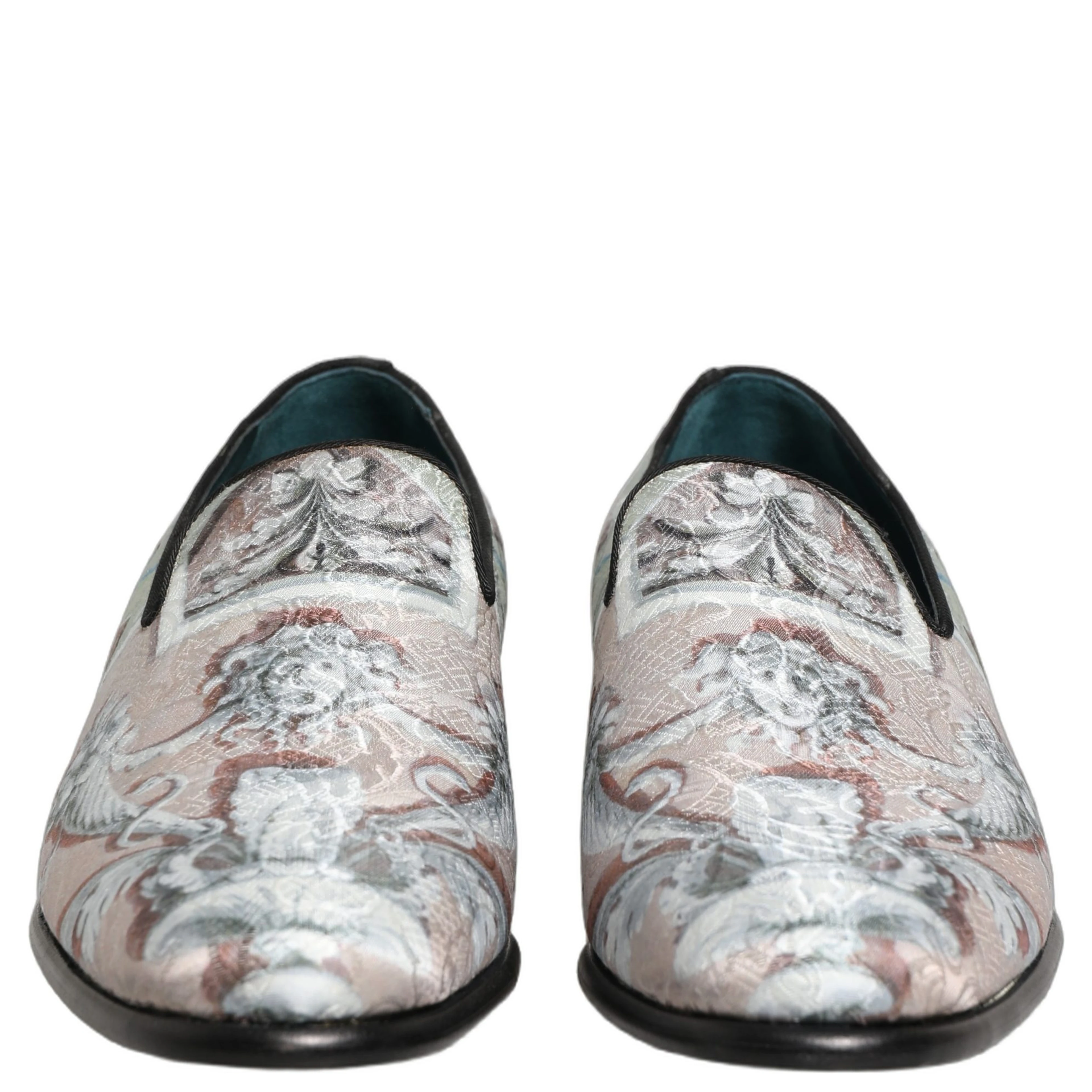 Multicolor Velvet Baroque Dress Loafers Shoes
