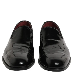 Black Patent Leather Men Dress Loafers Shoes
