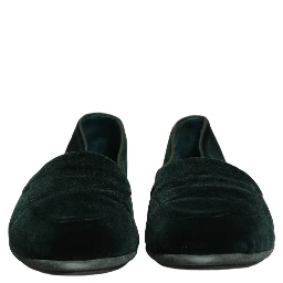 Green Velvet Slip On Men Flats Loafers Shoes