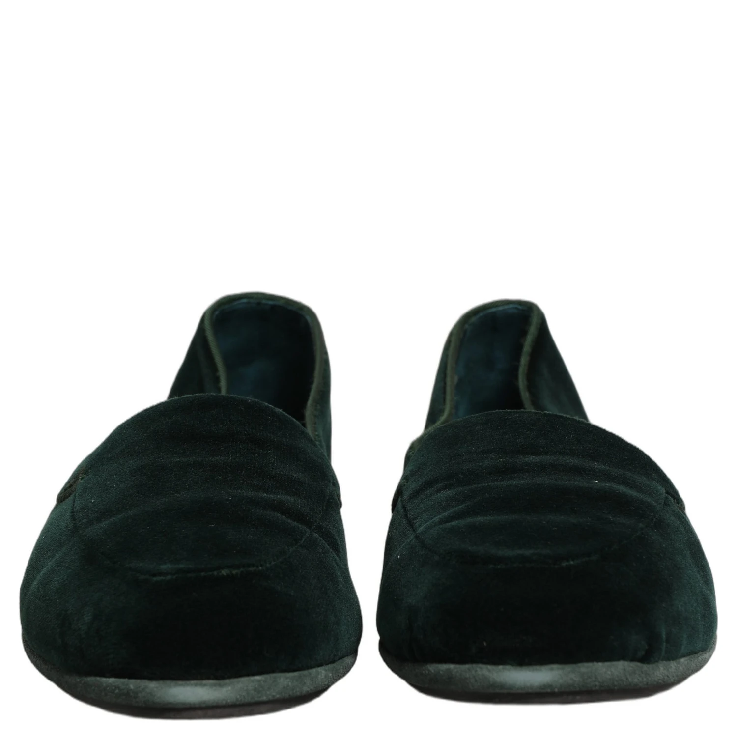 Green Velvet Slip On Men Flats Loafers Shoes