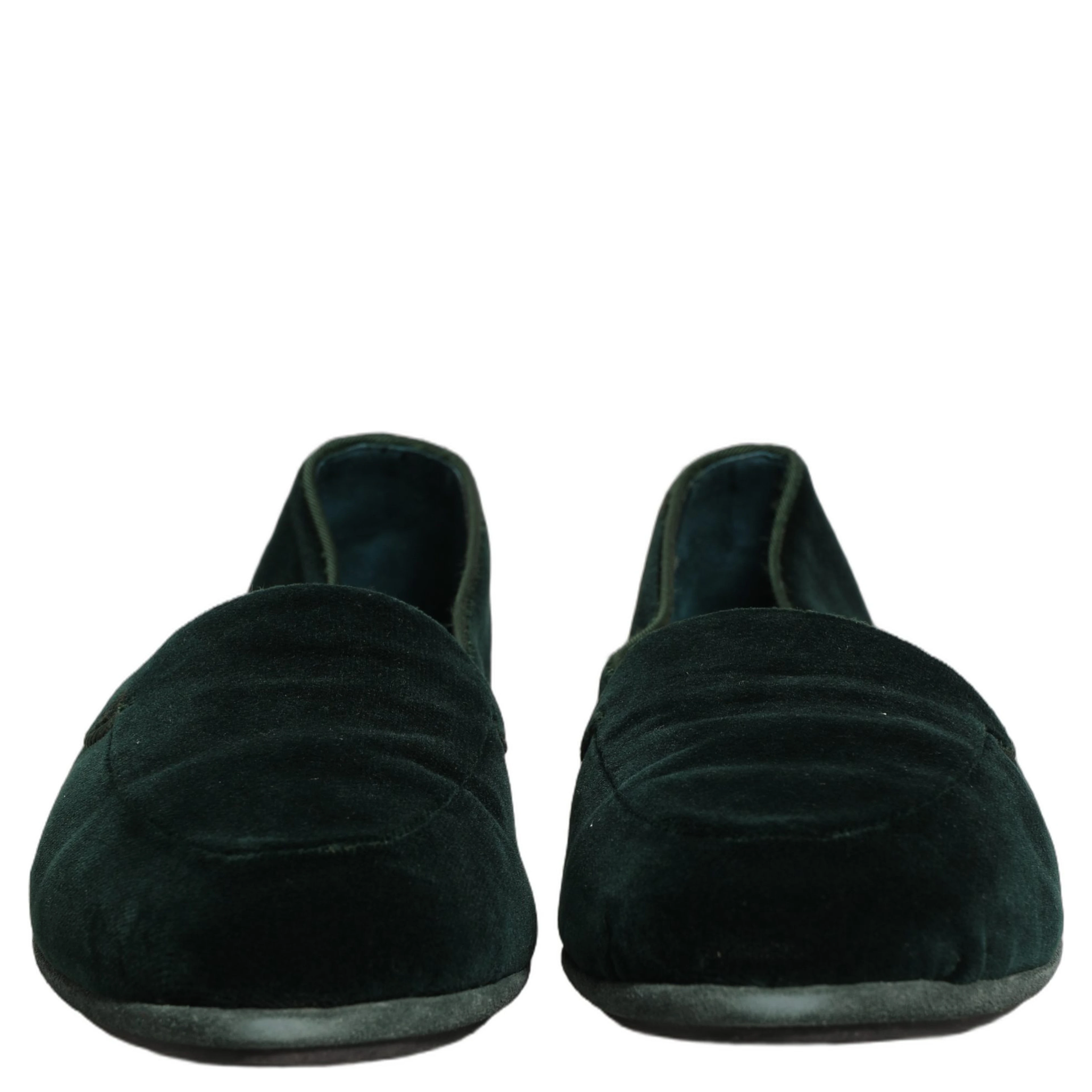 Green Velvet Slip On Men Flats Loafers Shoes
