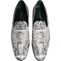 Multicolor Velvet Baroque Dress Loafers Shoes