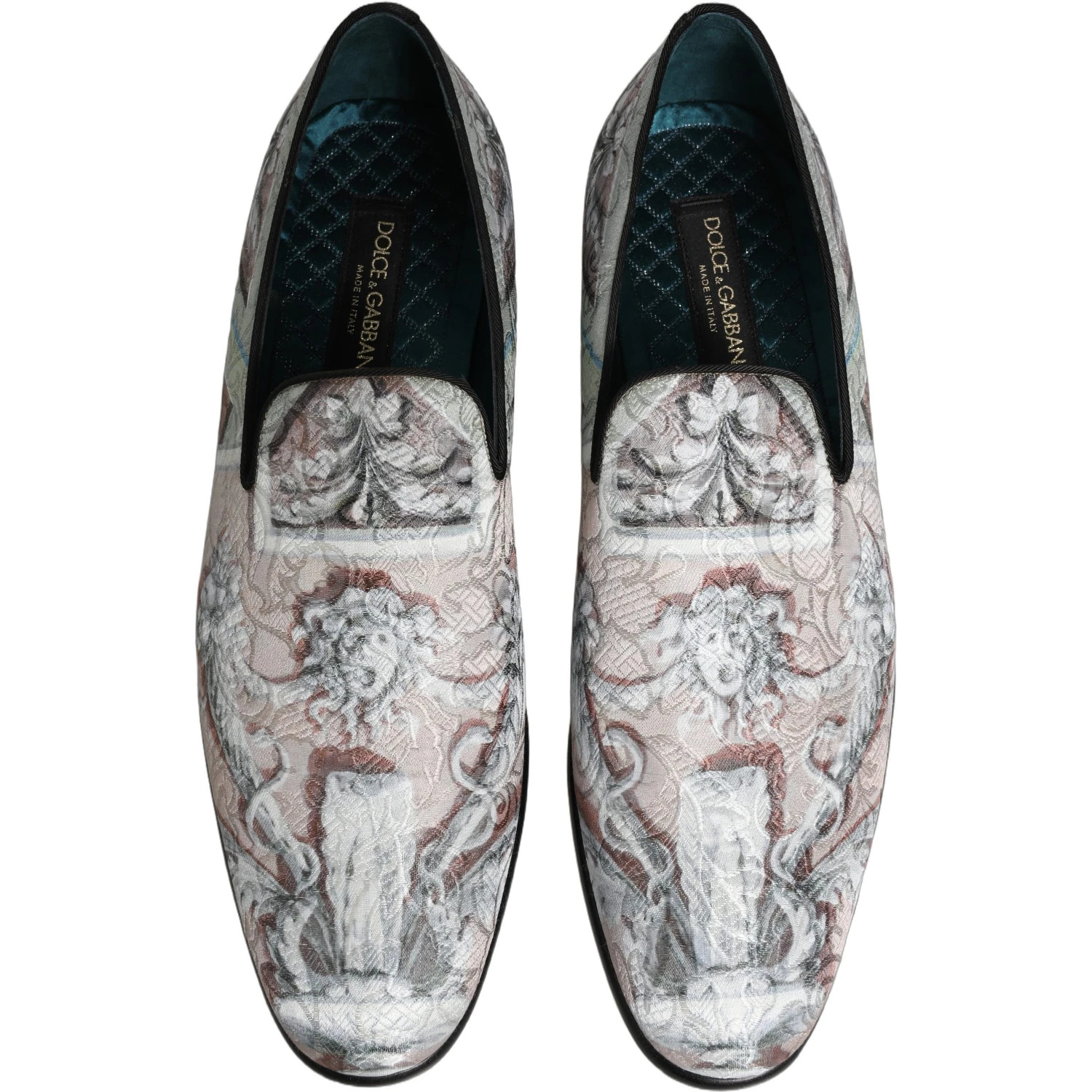 Multicolor Velvet Baroque Dress Loafers Shoes