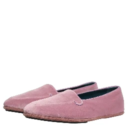 Pink Velvet Slip On Men Flats Loafers Shoes
