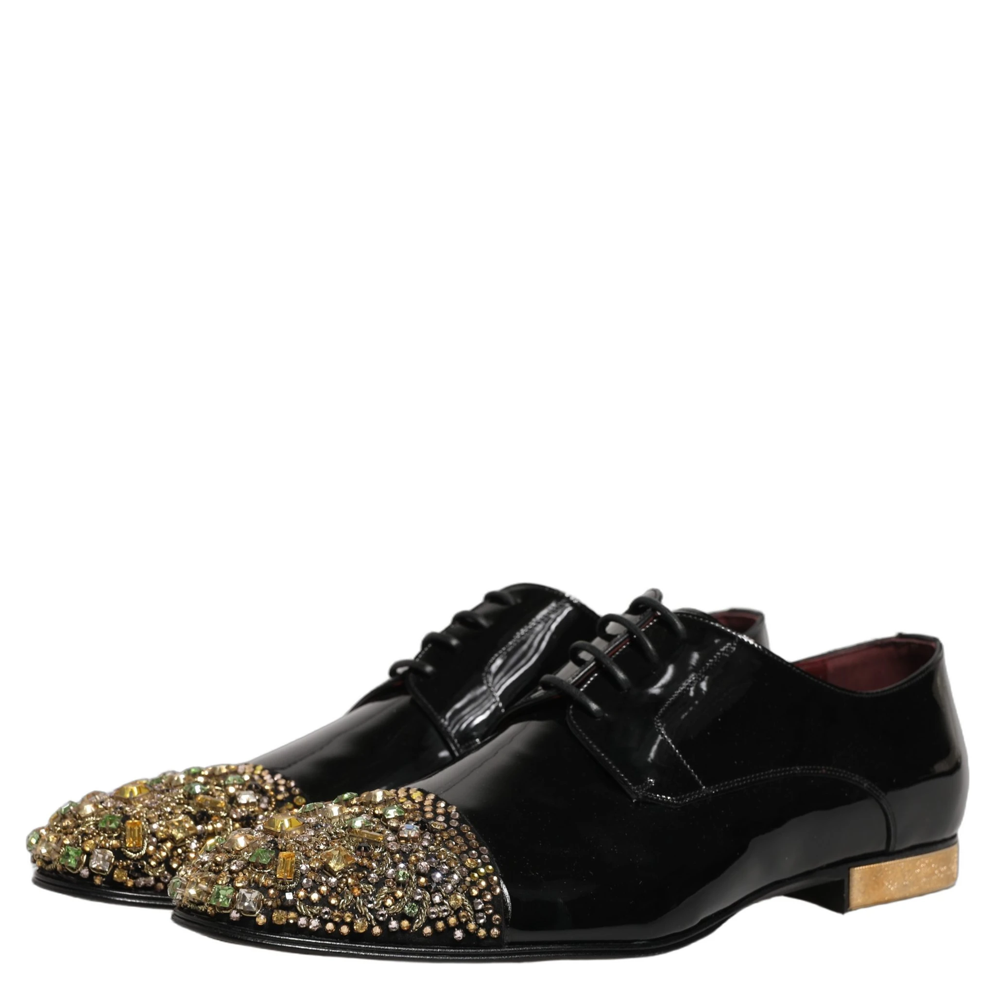 Black Embellished Men Derby Dress Formal Shoes