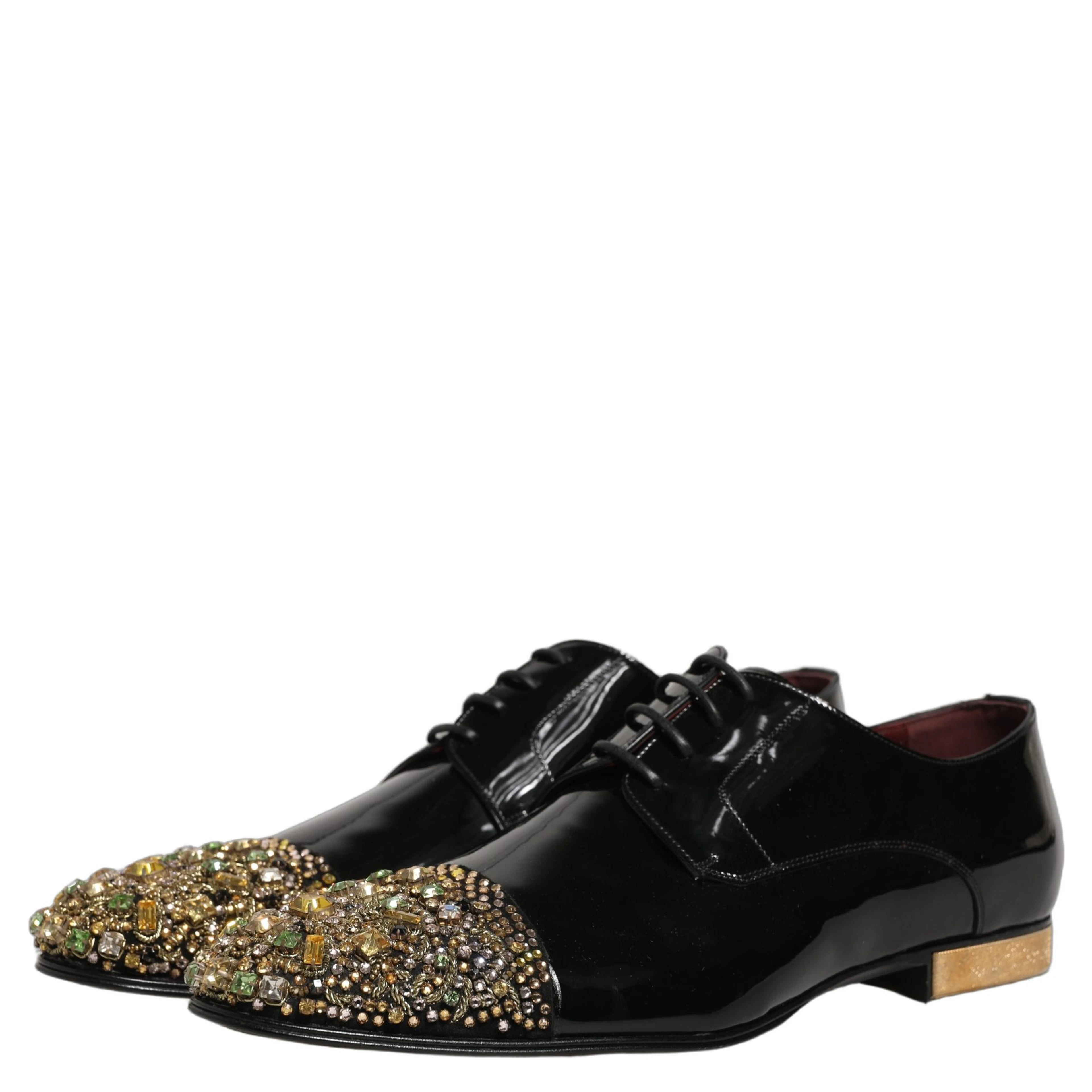 Black Embellished Men Derby Dress Formal Shoes
