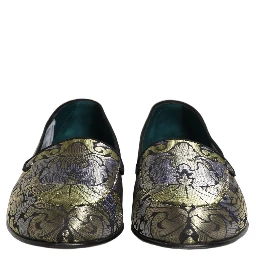 Multicolor Floral Jacquard Men Loafers Shoes