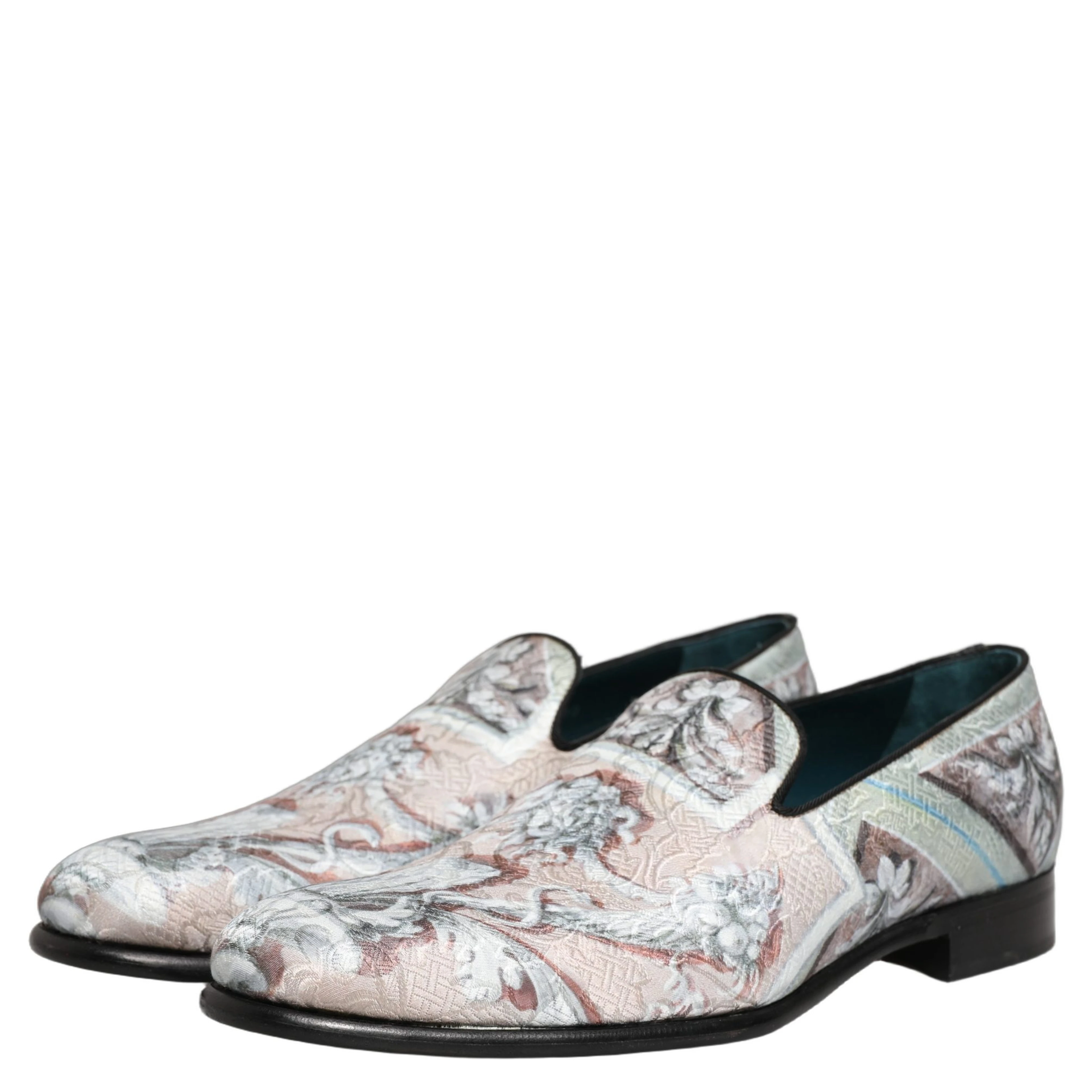 Multicolor Velvet Baroque Dress Loafers Shoes