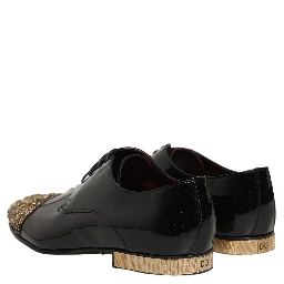 Black Embellished Men Derby Dress Formal Shoes