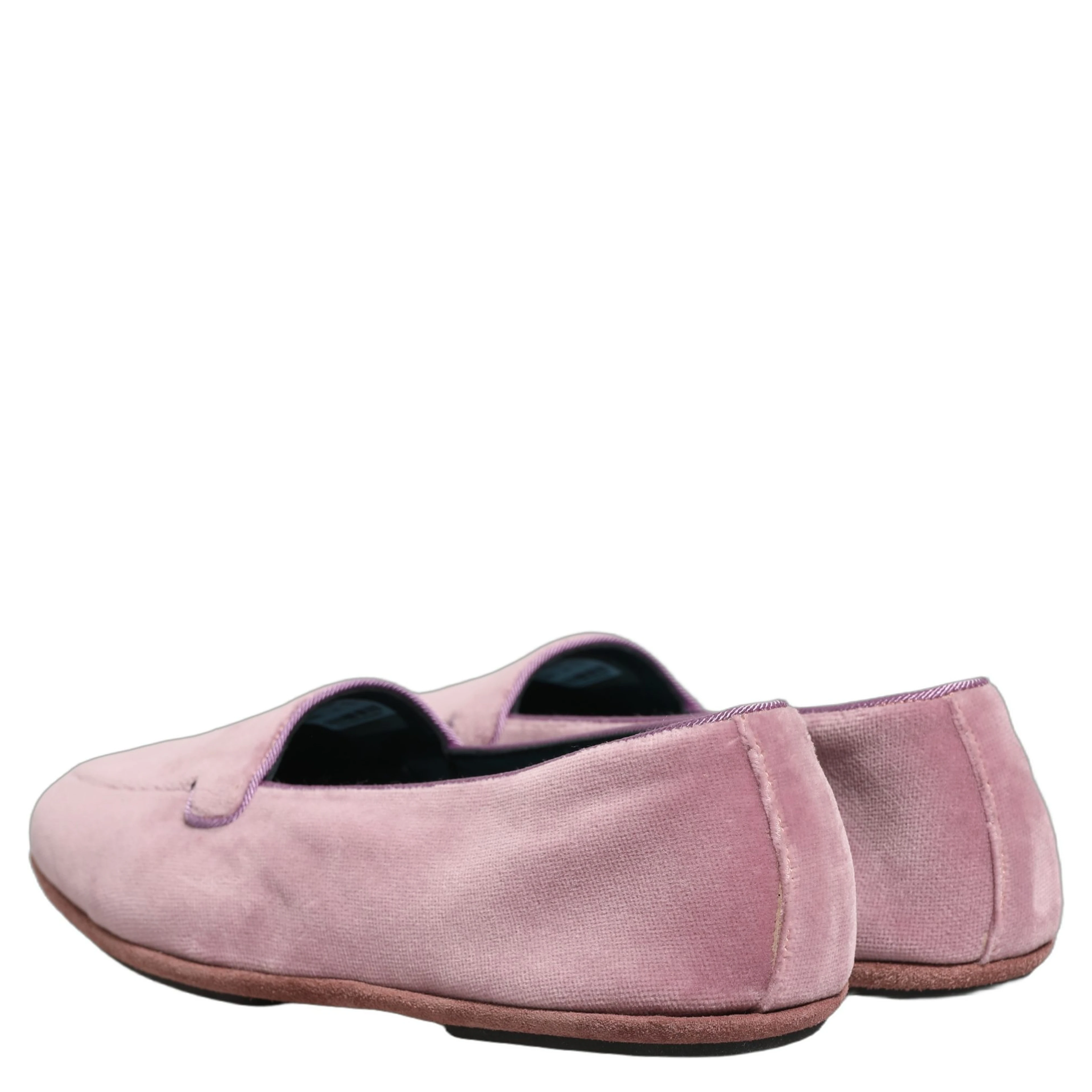 Pink Velvet Slip On Men Flats Loafers Shoes