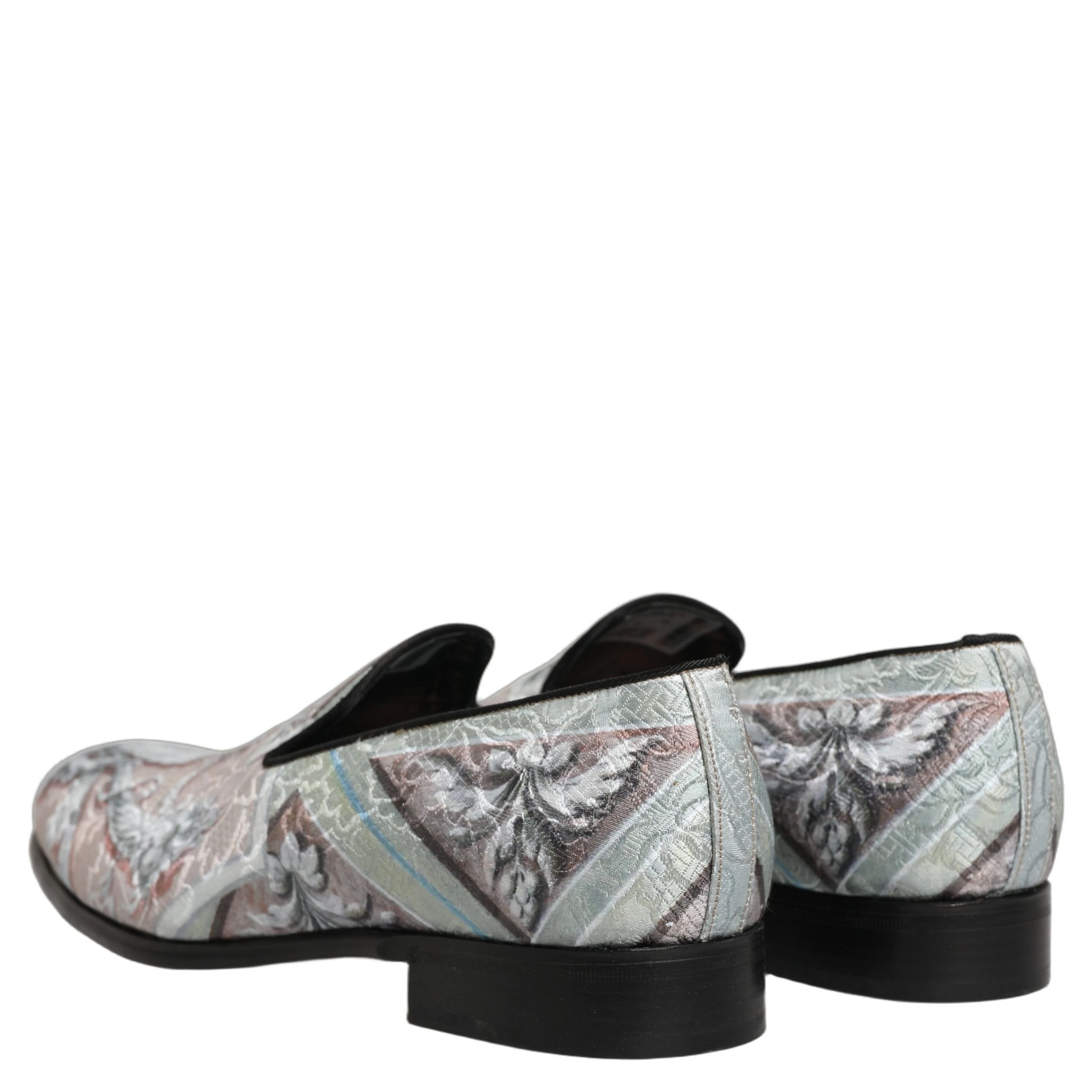 Multicolor Velvet Baroque Dress Loafers Shoes