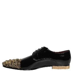 Black Embellished Men Derby Dress Formal Shoes